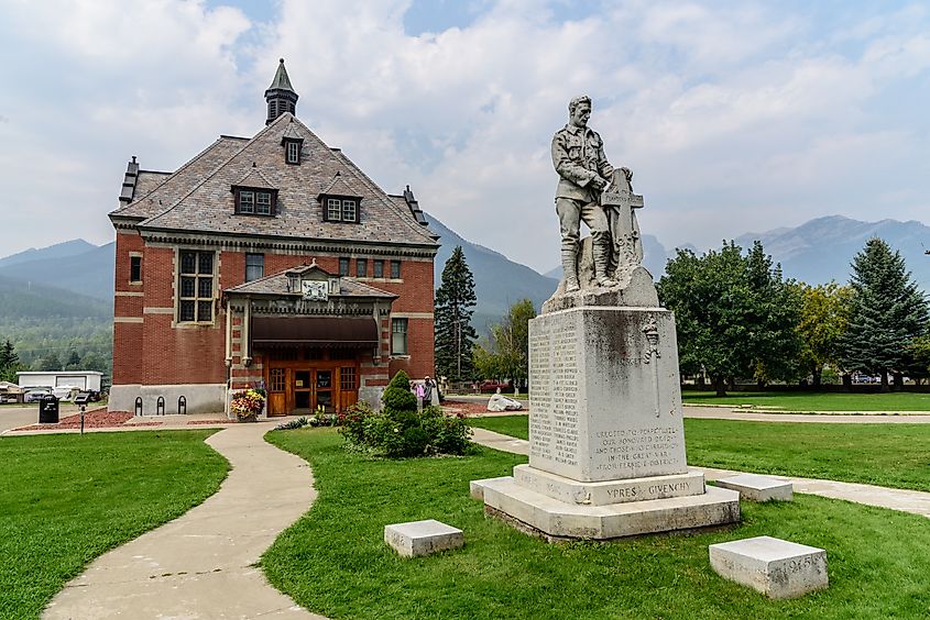 Fernie Court House building during summer. Editorial credit: achinthamb / Shutterstock.com