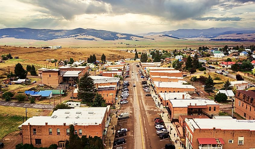 Overlooking downtown Philipsburg, Montana.