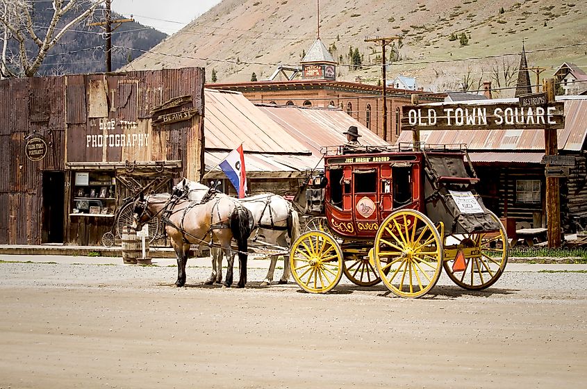 View of the historic town of Silverton in Colorado.