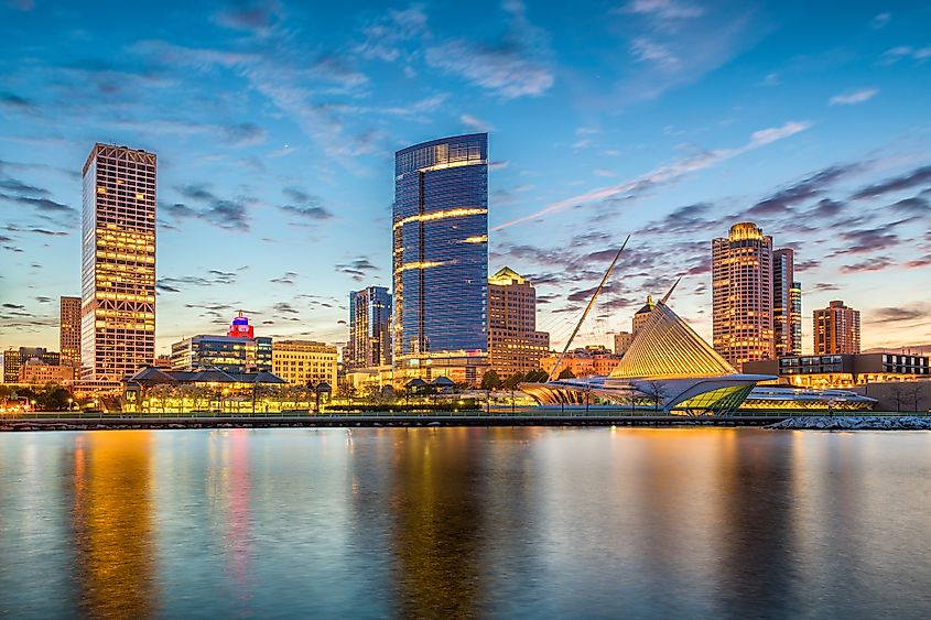 Skyline of Milwaukee, Wisconsin.