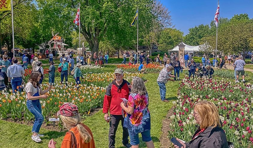 Orange City, Iowa, United States Annual Tulip Festival. 