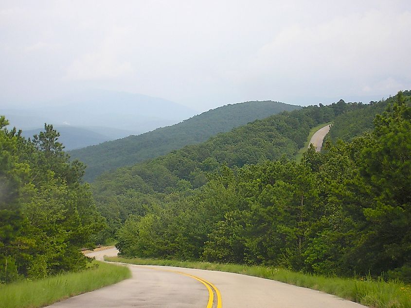 Talimena National Scenic Byway near Talihina, Oklahoma