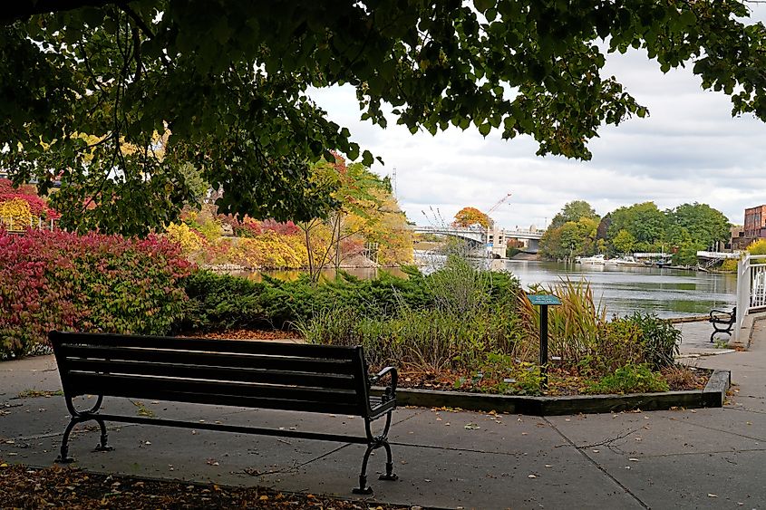 Views of the Manistee River in Manistee, Michigan