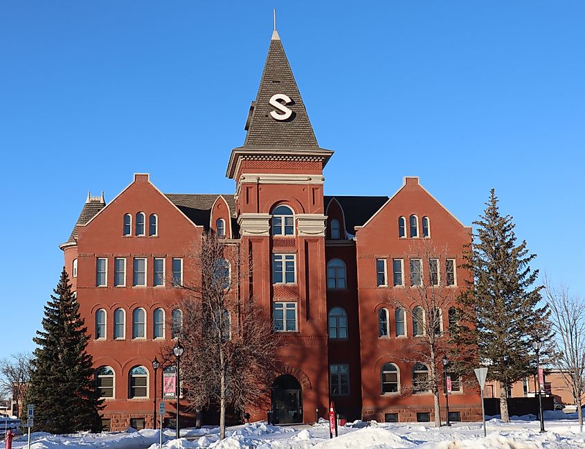 Old Main on the campus of North Dakota State College of Science in Wahpeton.