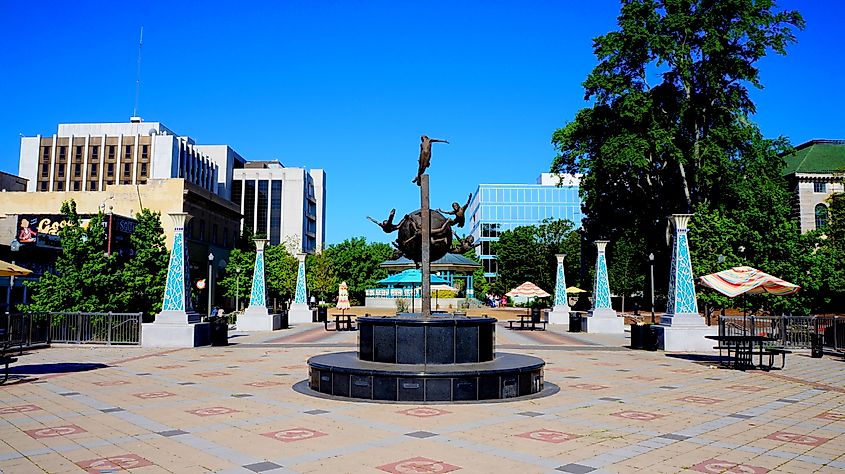 View of downtown Decatur in Georgia.