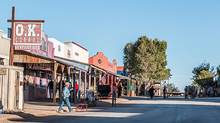 Historic Allen Street in Tombstone, Arizona.