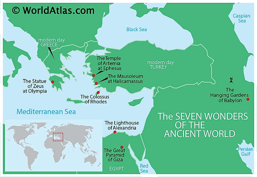 7 natural wonders of the world map