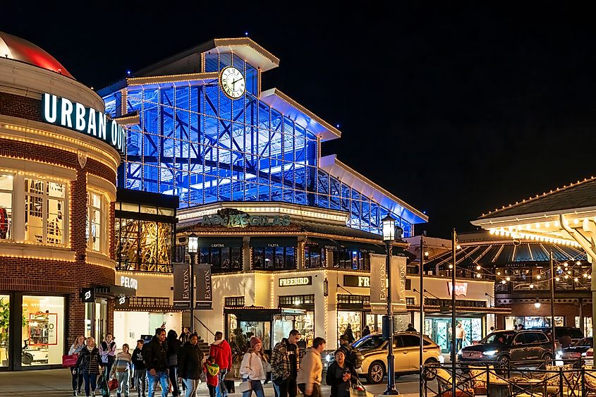 A busy evening at Easton Town Center in Columbus, Ohio.