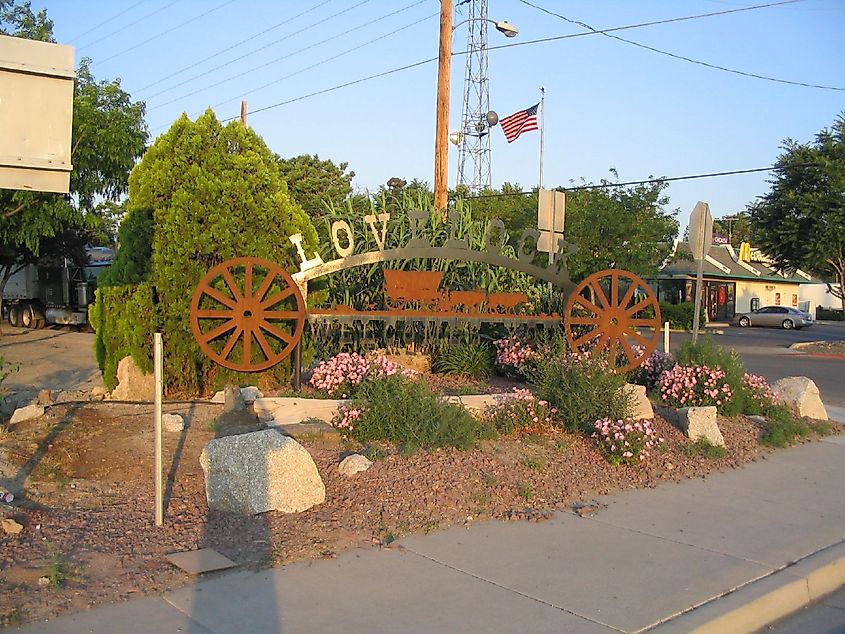 Welcome to Lovelock sign in Lovelock, Nevada.