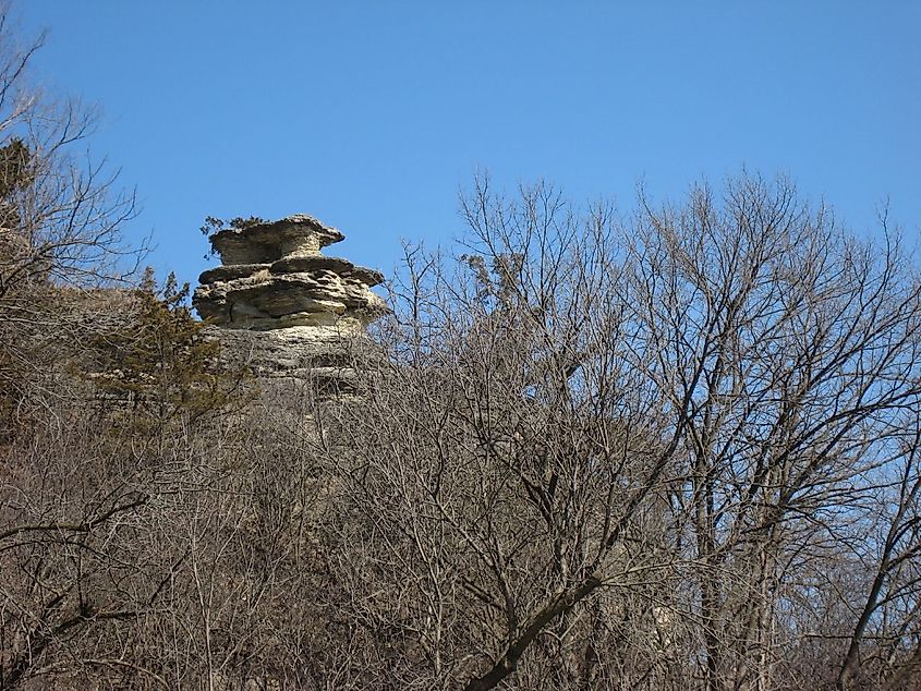 Pulpit Rock near Decorah, Iowa (Credit: Ellen Macdonald via Flickr)