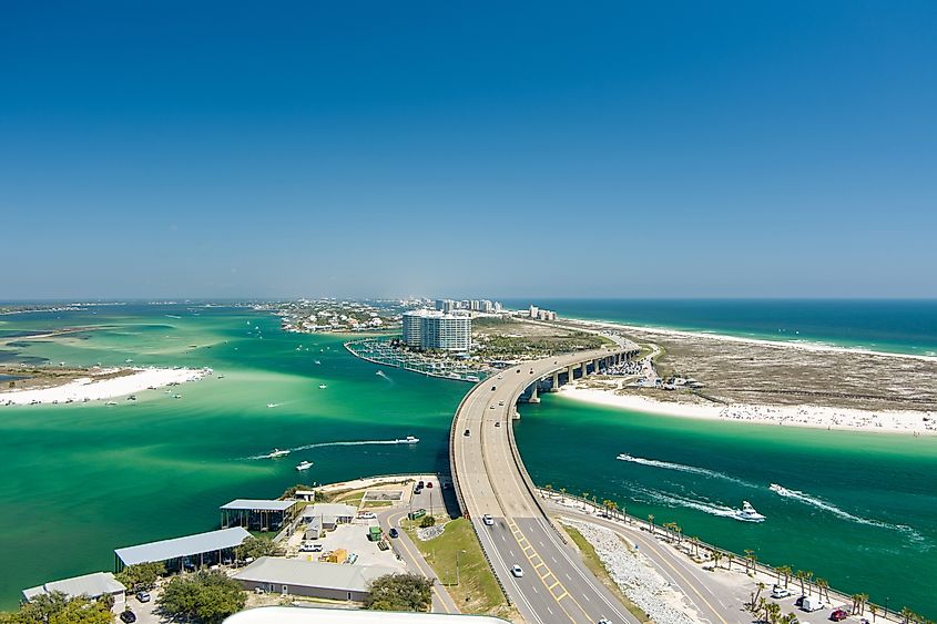 Aerial view of Orange Beach, Alabama