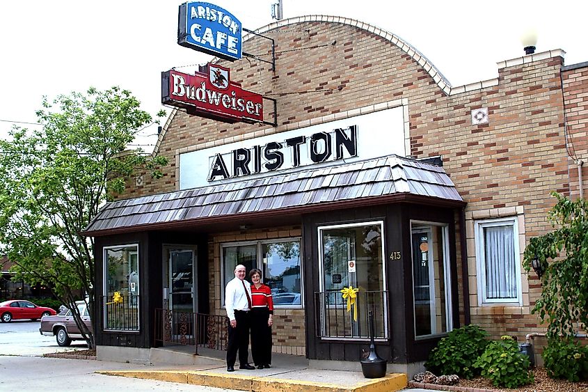 The Ariston Café, a popular stop along U.S. Route 66