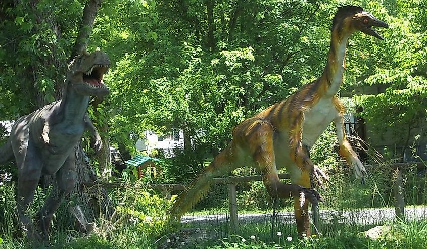 Backyard Terrors Dinosaur Park near Bluff City, Tennessee.