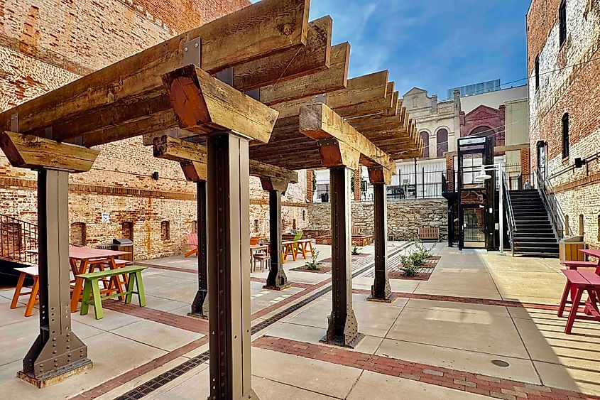 the Bee Hotel outdoor spaces.