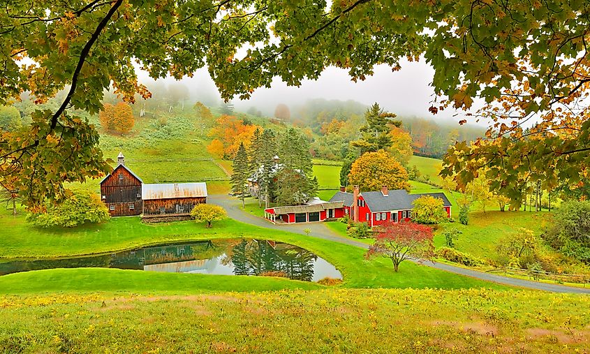 The charming scene around Woodstock, Vermont