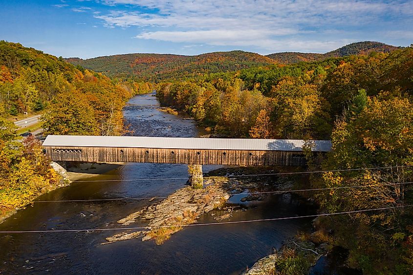 Covered bridge in Dummerston, Vermont