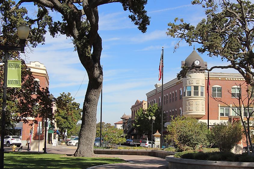 View of downtown Paso Robles in California.