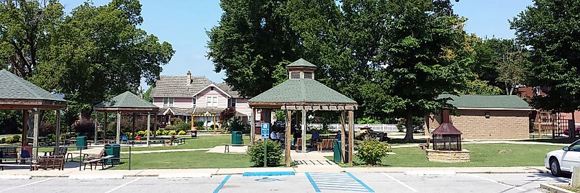 A park in the town of Mountain View, Arkansas.