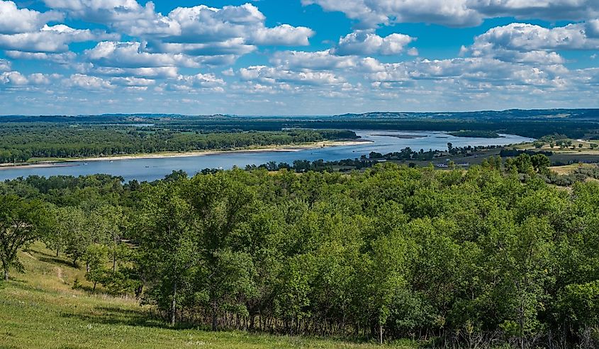 View of Missouri River Valley from Fort Ransom State Park in North Dakota