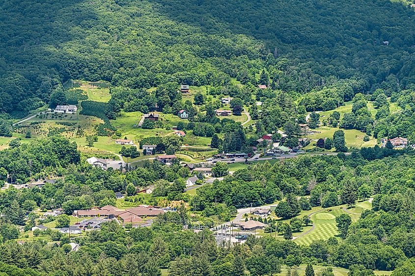 Aerial view of Banner Elk, North Carolina