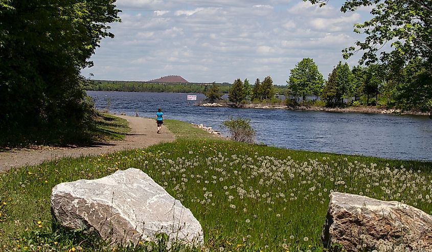 Madawaska River, where it empties into the Ottawa River in Arnprior, Ontario, Canada.
