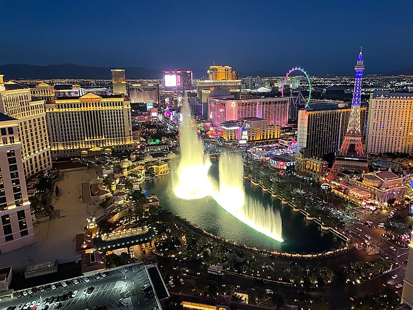 Las Vegas is considered the gambling heart of the USA. Source: Wikimedia/Loganfrick