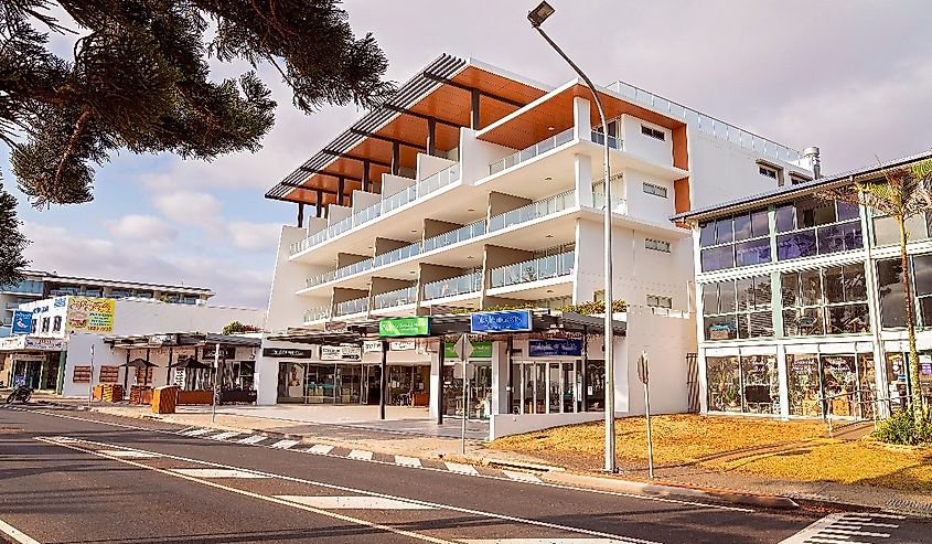 Hotel on street in Yeppoon, Queensland. 