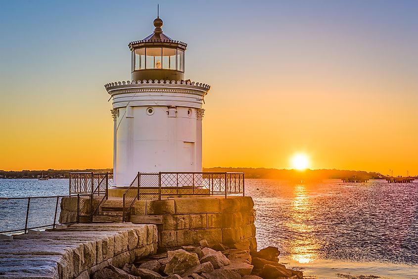 A beautiful lighthouse in South Portland, Maine