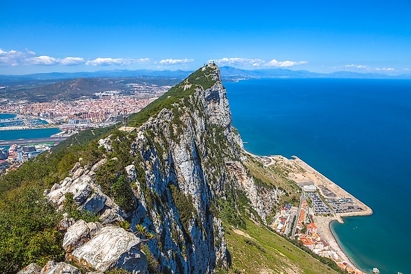 Aerial view of Gibraltar Rock
