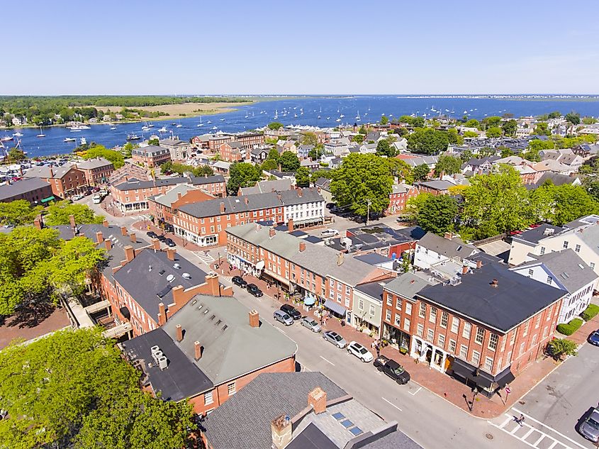 Newburyport at the mouth of the Merrimack River in Massachusetts