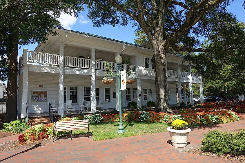 Buildings in Pinehurst Village. Editorial credit: KAD Photo / Shutterstock.com