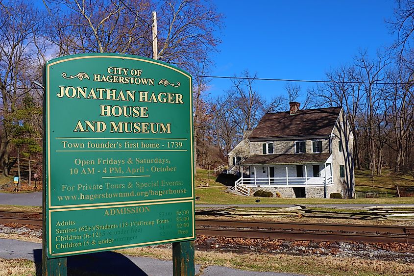 Jonathan Hager House and Museum at Hagerstown, Maryland.
