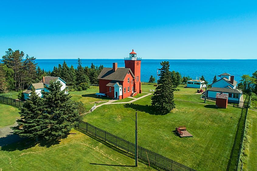 The Two Harbors Light Station in Two Harbors, Minnesota