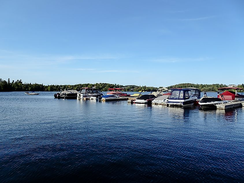 Calm lake of Saint-Faustin-Du-Lac-Carré.