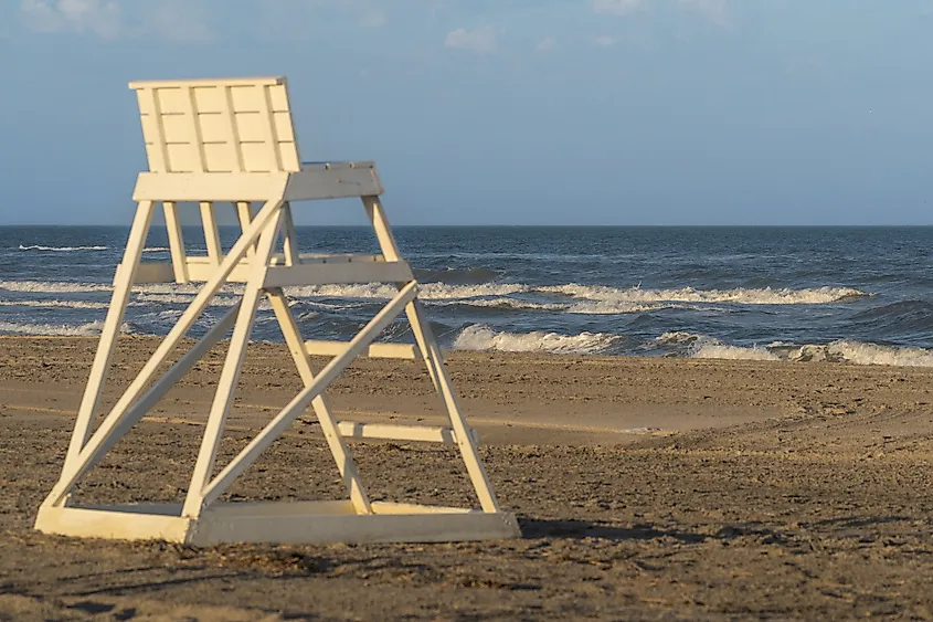 Shoreline at Stone Harbor, New Jersey.