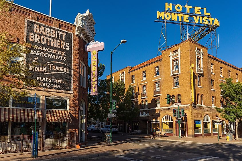 The historic Hotel Monte Vista in downtown Flagstaff, Arizona.