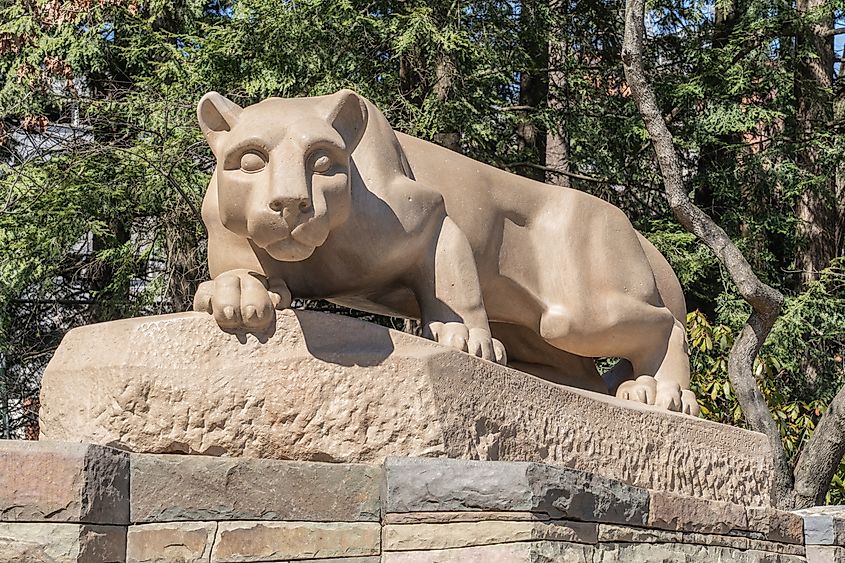 Nittany Lion Shrine on the campus of Pennsylvania State University