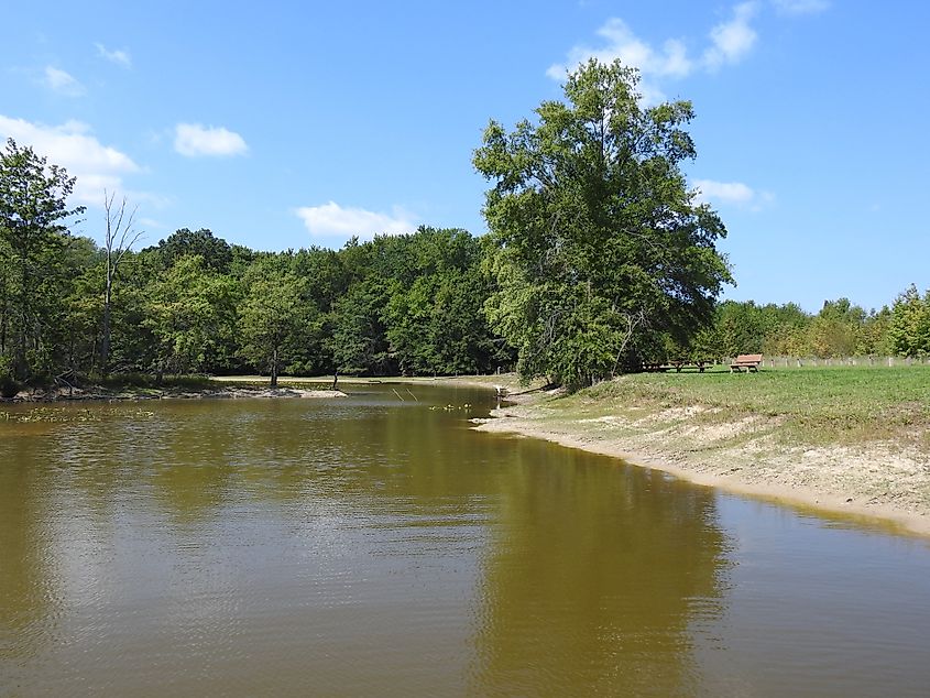 The beautiful scenery of the Bombay Hook National Wildlife Refuge, in Kent County, Smyrna, Delaware.