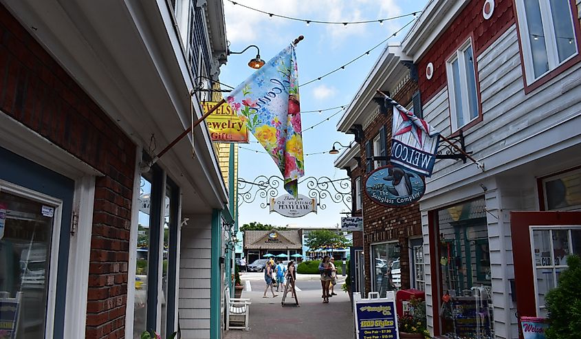 Delaware’s Rehoboth Beach and it’s shops along the boardwalk, Penny Lane Mall.