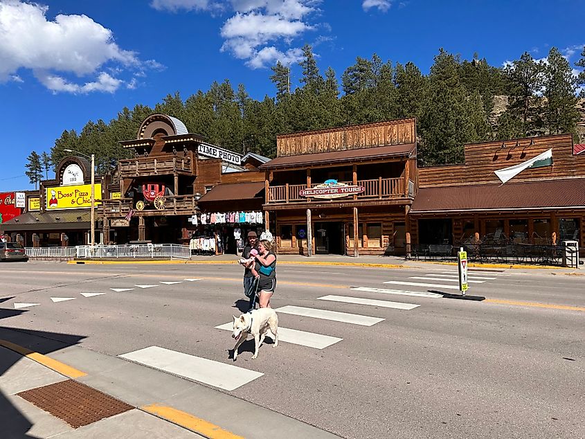 Main Street in Keystone, South Dakota.