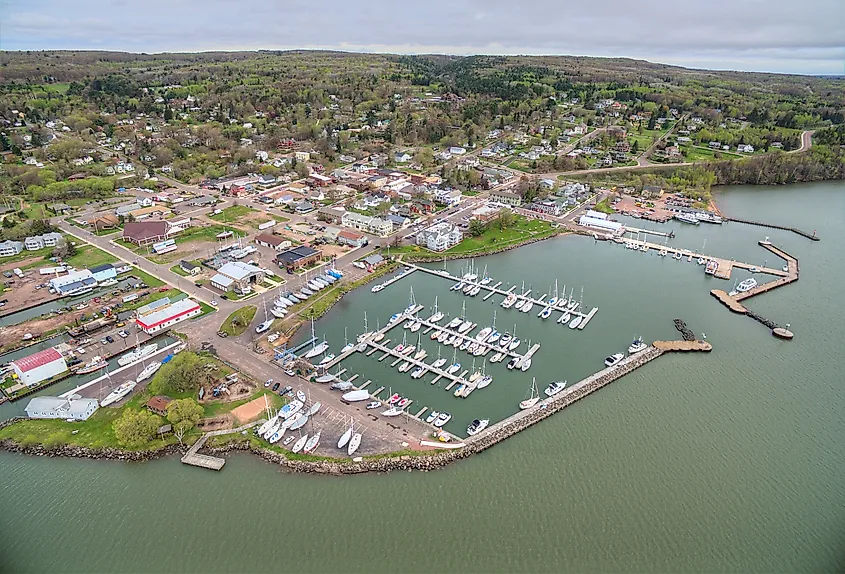 Overlooking Bayfield, Wisconsin and Lake Superior.
