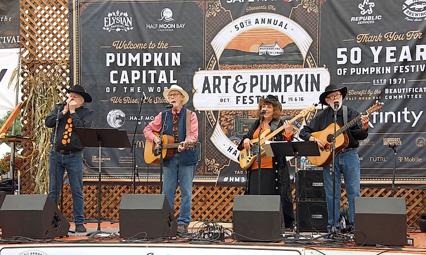 The 50th annual Art and Pumpkin Festival in Half Moon Bay, California.