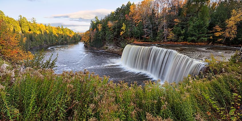 Tahquamenon Falls State Park in fall.