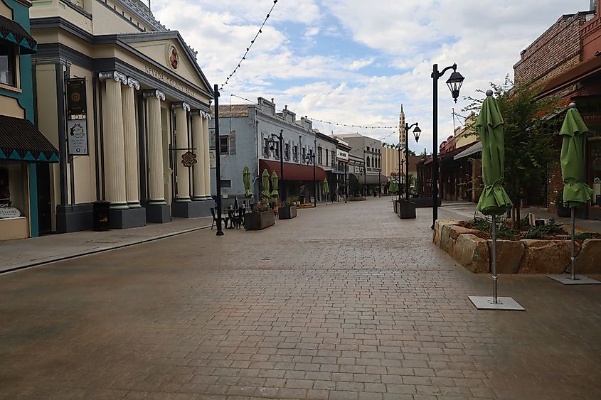 Downtown Grass Valley, California, featuring historic buildings, local shops, and a charming small-town atmosphere.