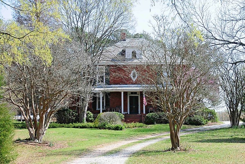 Harbison College Presidents Home in Abbeville, South Carolina.