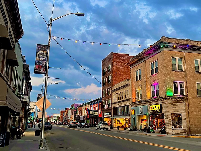 Mercer Street, part of the Mercer Street Grassroots District, in Downtown Princeton, West Virginia