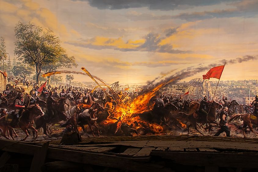 Fall of Constantinople captured by Mehmed in Istanbul, Turkey.