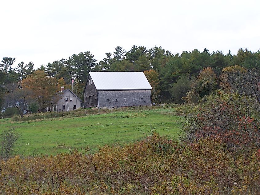 A barn on Route 1 in Waldoboro, Maine.