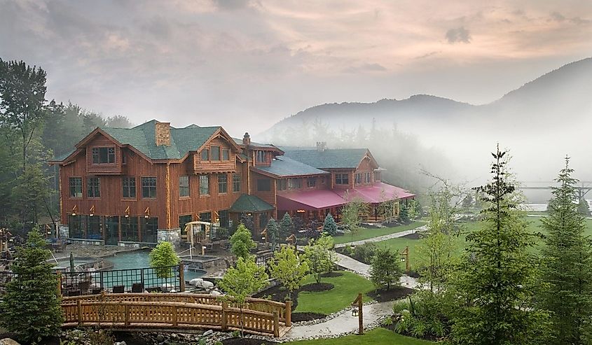 Club House exterior of Whiteface Lodge, Lake Placid