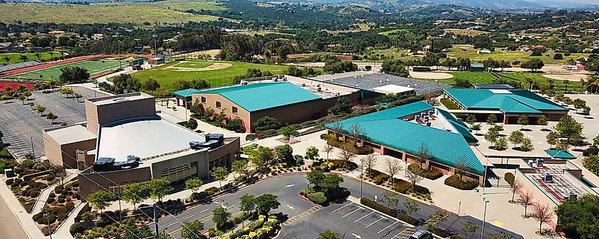 Aerial view of Valley Center, California